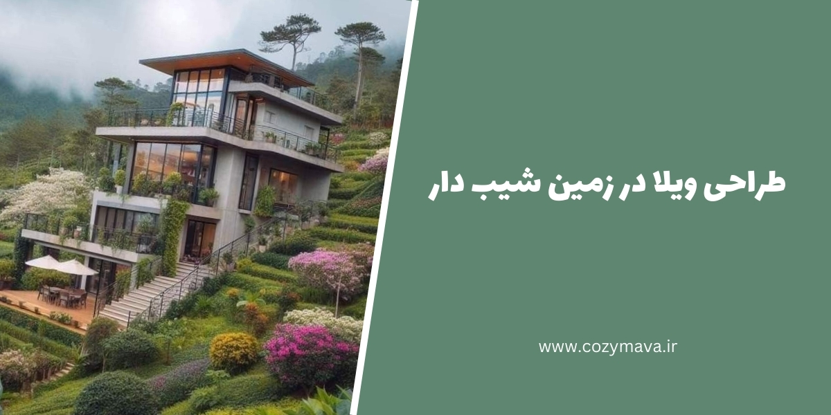 طراحی ویلا در زمین شیب دار - کزی ماوا
