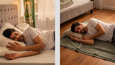 خوابیدن روی تخت بهتره یا زمین؟